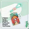 Nuevo estilo tarjetero para niñas, gafete de identificación de estudiante, funda para tarjeta con cordón para cuello anti-pérdida, protector de tarjeta de identificación unisex, estuche rígido