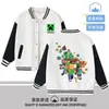 Chamarra de ropa de Minecraft para niños, chamarra de béisbol Creeper, ropa infantil de manga larga para primavera y otoño, moderna