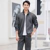 Traje deportivo para hombre Primavera y Otoño Holgado talla grande Casual Sudadera para hombre de mediana edad Pantalones Ropa deportiva Conjunto de dos piezas