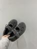 Aumento de Altura Interna de 4cm, Outono e Verão com Saia, Sapatos Mary Jane Quentes com Forro de Lã, Sapatos de Pelo, Sapatilhas de Solado Macio, Sapatos Femininos, Sapatos Franceses