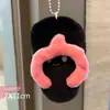 Zapatillas Lindas Que Chiflan Colgante de Muñeco de Peluche Corazón de Niña Llavero de Bolso Colgante Decorativo Chanclas Muñeco