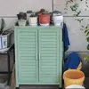 Almacenamiento de Gabinete de Zapatos de Madera Maciza para Exteriores al por Mayor Gabinete de Almacenamiento Puerta de Villa Protección Solar Impermeable Caja de Herramientas para Patio Balcón de Jardín Artículos Varios