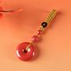 Llavero de Arena Roja de Alto Contenido, Colgante para Bolso de Cinabrio Natural Genuino, Amuleto de Nube Auspiciosa, Adorno, Venta Directa del Fabricante