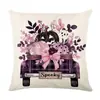 Decoração de Halloween Transfronteiriça Nova Almofada Decorativa Capa de Almofada de Abóbora Esqueleto Decoração de Sala de Estar Manta de Sofá Apoio de Cabeceira de Cama
