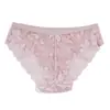 Bragas de Encaje Satinado Exclusivas Transfronterizas para Mujer, Sin Costuras de Cintura Media Transpirables Lujosas Sexy en Múltiples Colores