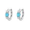 Europa e Estados Unidos agulha de prata s925 comércio exterior mais vendidos brincos círculo zircônia colorida Diamante design simples brinco de pressão brincos mulheres