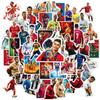 50 Novos Adesivos de Manual de Estrela de Futebol Ronaldo Skate Caderno Telefone Celular Copo de Água Adesivos Decorativos Atacado
