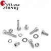 M2 M2.5 M3 M4 M5 M6 Popular Caja de 304 Acero Inoxidable Cabeza de Copa Hexagonal Socket Tornillo Tuerca Arandela Plana de Resorte Combinación