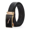 Cinturón de Cuero de Alta Gama para Hombre, Cuero Genuino Hebilla Automática Acrílica Cinturón de Negocios para Hombres, Mayoreo