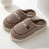 Pantuflas de Algodón con Lazo Dulce para Mujer para Otoño e Invierno para Uso Doméstico en Interiores, Dormitorio, Más Felpa, Suela Gruesa, Cálidas, Pantuflas de Confinamiento