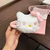 Presilha de Cabelo de Gatinho de Pelúcia, Fofa e Menina, Presilha Grande BB, Presilha Lateral Doce para Estudantes, Grampo para Franja