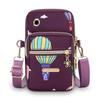 Billetera Hombro Cruzado Muñeca Brazo Bolsa para Teléfono Móvil Ligera Viaje Cuatro Capas Pantalla Grande Bolsa para Teléfono Móvil