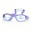 Gafas de Natación para Adultos de Silicona Coloridas Galvanizadas Impermeables y Antivaho Alta Definición Unisex Gafas de Natación al por Mayor Anti-UV