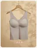Skinny Base Beauty Back Camisole Veste Feminino Primavera e Verão Não Marcante Seda Gelada All-match Colete Exterior Vestível com Almofada no Peito