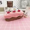 Estojo de Lápis Fofo de Bolo de Cereja de Pelúcia, Bolsa de Papelaria Estudantil Moderna e Esteticamente Agradável, Necessaire Feminina, Bolsa de Armazenamento