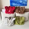 Bolso de lona con lunares estilo coreano, modelo nuevo 2026, fresco y simple, tela de nailon ligera, reversible, se puede usar como bolso de hombro tote