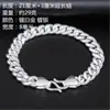 Pulseira Masculina Banhada a Prata Estilo Coreano Moda Pulseira Chicote de Prata Pulseira de Casal Masculina Tendência Masculina