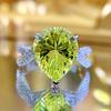 Joias de Ouro Longlong Nova Prata S925 Diamante de Alto Carbono Formato Pera 10*12 Anel Verde Oliva para Mulheres Moda Estilo Europeu e Americano
