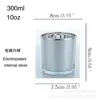 Nuevo frasco de vidrio para velas de 300 ml, galvanizado, chapado iónico, de colores, botella de vidrio spot, taza para velas de aromaterapia