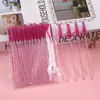 Novo Produto 50 Peças Cristal Sólido Sobrancelha e Cílios Dupla Utilização Escova de Cílios Transplante Portátil Colorido Ferramenta de Beleza Pente de Cílios