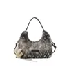 Bolso bandolera de un solo hombro con forma de media luna esponjosa, nueva colección otoño/invierno 2026, bolso de peluche para la escuela y el trabajo, bolso de un solo hombro de nicho para llevar debajo del brazo
