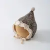Gorro para Bebé de 0-12 Meses Primavera Otoño Delicado con Adorno de Encaje Gorro Turbante para Niños Niñas Protección para Orejas de Bebé Lindo Gorro de Poner