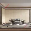 Biombo moderno de estilo chino simple para sala de estar, entrada, oficina, hotel, ventilador eléctrico plegable
