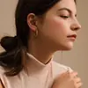 Arete Retorcido Tejido Cruzado Aretes Simples de Nicho Estilo Fresco para Mujer Corea del Sur Aretes Elegantes Aretes Distintivos Versátiles