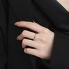 Plata de Ley S925 2025 Nuevo Anillo de Amor Simple Versátil Diseño Nicho Incrustado de Diamantes Estilo ins Anillo Elegante