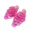 Aretes Largos con Borla de Racimo de Uvas de Concha Natural, Estilo Festivo con Lentejuelas de Colores, Aretes que Adelgazan el Rostro, Venta al por Mayor Multicolor