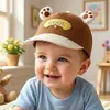 Boné de Desenho Animado com Orelhas de Urso e Bico de Pato para Meninos e Meninas, Chapéu de Sol Infantil, Boné de Baseball Fofo e Adorável