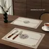 Manteles cuadrados, simples y de alta gama, nuevos manteles de mesa estilo chino, manteles de mesa para hotel y restaurante, resistentes al calor, anti-quemaduras, impermeables
