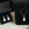 Brincos de Prata Esterlina S925 Franceses com Zircônia Microcravejada e Pérola em Forma de Gota para Outono e Inverno, Elegantes e Versáteis, Brincos Frescos e Brilhantes