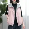 Chaleco con Capucha Reversible para Mujer, Estilo Otoño 2025, Chaleco Corto Versátil sin Mangas, para Mamás