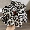 Faixa de Cabelo Estampada de Leopardo Extra Grande, Corda de Cabelo Feminina Sexy, Acessórios de Cabelo para Férias, Corda de Cabeça, Acessórios de Cabelo Círculo Intestino Grosso, Tendência