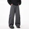 Cuchillo Curvo Simple Americano Pantalones Casuales para Hombre Estilo Primavera y Otoño 2026 Nuevos Holgados Versátiles de Pierna Ancha Largos