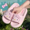 Pantuflas Hello Kitty Jie Liya para Mujer 2026 Nuevo Verano para Interiores, Hogar, Baño y Uso en Exteriores, Pantuflas Anti-Olor