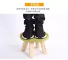 Taburete redondo pequeño de tela creativa taburete de sofá de madera maciza taburete pequeño taburete publicitario taburete de hongo extraíble y lavable taburete para cambiarse los zapatos