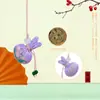 Bolsa de la Suerte Orejas de Conejo Atracción Turística Adorno para Coche Cultural y Creativo Bolsita de Especias Herbales Caja de Regalo del Festival de Medio Otoño Bolsita de Artemisa