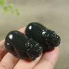 Wen Runzhai Jade Natural de Xinjiang Hetian Pagode Qingyu Pedra Qingyu Pixiu Pingente Jade Dafu Dafu Pingente Certificado Entrega