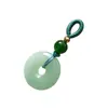 Pingente de Vidro Estilo Chinês Imitação de Jade Borboleta Vagem de Lótus Pequeno Charme Acessório DIY Feito à Mão Pulseira Broche Hanfu Qipao