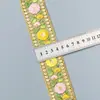 4.5cm Nuevo Estilo Étnico Bordado Lentejuela Encaje Adorno Encaje Vintage Malla Base Hilo Dorado Accesorios para Ropa
