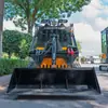 Cargadora compacta de orugas HT320, motor de gasolina, hidráulica, mini carretilla elevadora, cargadora para plantación en jardines, perforación