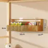 Estante de almacenamiento para dormitorio sin taladro para artículos pequeños y productos de cuidado de la piel, estante de almacenamiento de pared para literas