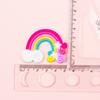 Parche de Pegamento Suave Personalizado Lindo Dibujo Animado Arcoíris Estéreo Infantil Pasador para el Cabello Accesorios para Joyería DIY Accesorios para Tazas de Agua Venta al por Mayor