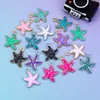 Serie Oceánica Colgante de Estrella de Mar con Lentejuelas DIY Accesorios Decorativos Lote Mixto Transfronterizo Venta al por Mayor Directa de Fábrica
