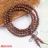 Pulsera de Palo de Rosa Venus 6/8mm Cuentas Budistas Pulsera de Madera para Hombres y Mujeres Parejas Nuevo Estilo Chinoiserie 108 Pulsera de Estilo Antiguo Joyería