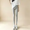Leggings cinza de origem para outono e inverno, podem ser usados ao ar livre, alta elasticidade, sem costura, modelador, versátil, finos, quentes, comprimento nove pontos, disponíveis para atacado