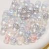 Material acrílico de 14 mm color mágico AB hielo a través Pulsera de cuentas ovaladas aretes Accesorios de joyería DIY material al por mayor