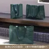 Bolsa de mano tejida de color verde oscuro, bolsa de mano personalizada para tienda de ropa, bolsa de compras duradera, bolsa de regalo para salón de belleza